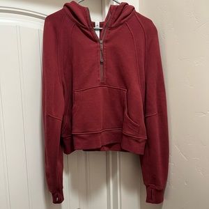 Lululemon Oversized Half Zip Scuba Red M/L
